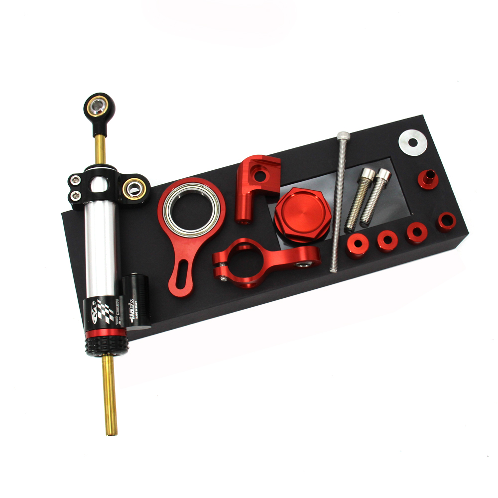 CNC Aluminum Adjustable Motorc - Steering Damper Stabilizer Kit Cnc ulasan dan harga
